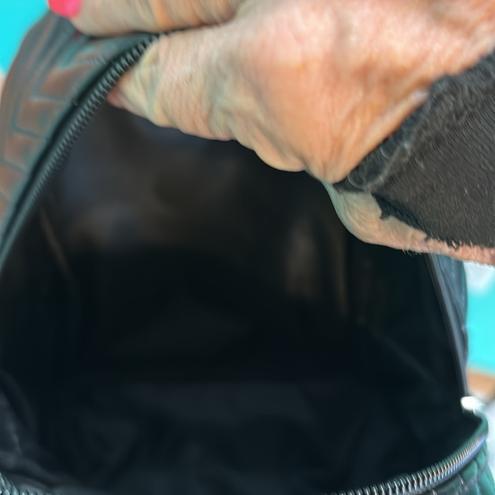 Chevron Patterned Black Backpack- Like New - image 6